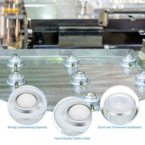 PATIKIL 5/8" Roller Ball Transfer Bearing, 8 Pcs Round Ball Transfer Unit Nylon, Carbon Steel Casters for Conveyor Roller Stand Transmission Furniture in Saudi Arabia