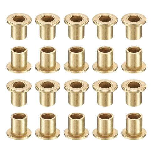 uxcell 10Pcs Flange Sleeve Bearings, 5mm Bore x 9mm OD x 10mm Length, Self-Lubricating Sintered Bronze Bushings in Saudi Arabia