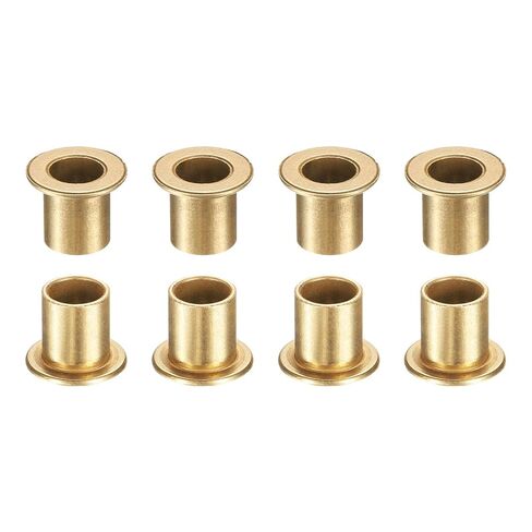 uxcell 10Pcs Flange Sleeve Bearings, 5mm Bore x 9mm OD x 10mm Length, Self-Lubricating Sintered Bronze Bushings in Saudi Arabia