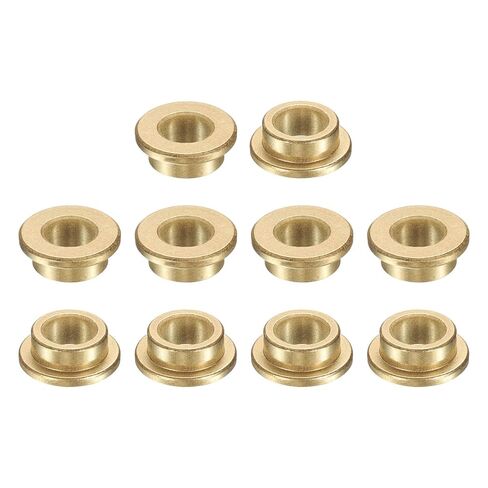 uxcell 10Pcs Flange Sleeve Bearings, 5mm Bore x 9mm OD x 10mm Length, Self-Lubricating Sintered Bronze Bushings in Saudi Arabia