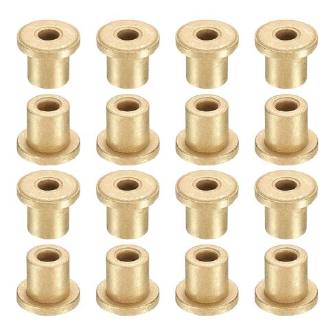 uxcell 10Pcs Flange Sleeve Bearings, 5mm Bore x 9mm OD x 10mm Length, Self-Lubricating Sintered Bronze Bushings in Saudi Arabia