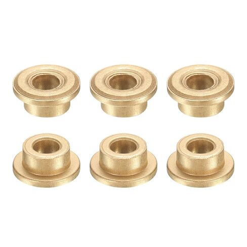 uxcell 10Pcs Flange Sleeve Bearings, 5mm Bore x 9mm OD x 10mm Length, Self-Lubricating Sintered Bronze Bushings in Saudi Arabia