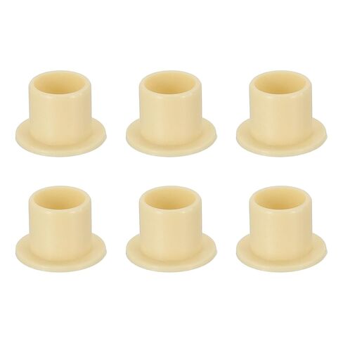 uxcell 8Pcs Flanged Sleeve Bearing, Plastic Bushing ID 10mm x OD 12mm x Length 12mm POM Bushing, Yellow in Saudi Arabia