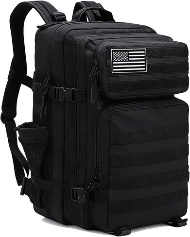 Military Tactical Backpack 45L Bug Out Bag Assault Pack Molle Daypack Hiking Gym Rucksack with Bottle Holder(Purple tie dye) in Kuwait