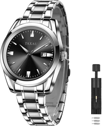 Men's Watches Fashion Casual Leather Watches for Men Big Face Easy Read Arabic Numerals Mens Watches Quartz Analog Luminous Waterproof Men Watch Day Date Classic Luxury Dress Men's Wrist Watches in Kuwait