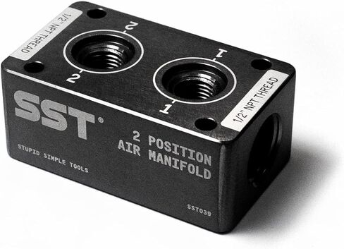 SST - Air Manifold - 1/2" NPT Inlet and 1/4" NPT Outlet - Multi-Port Function - Air Compressor Fittings - (3 Position) in Kuwait