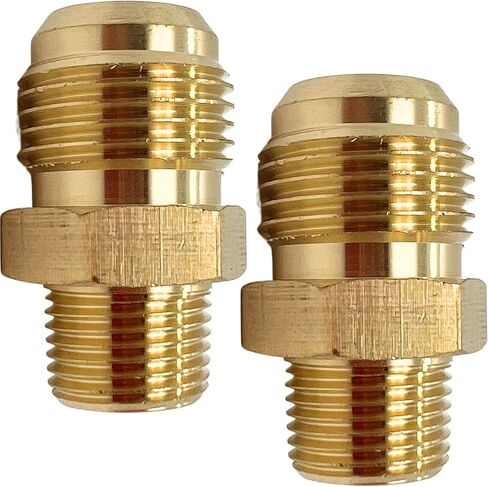 2 Pack 3/4" Flare x 1/2'' Inch NPT Male Brass Couples Tube Fitting Half Union Gas Adapter Connector by CX WONDERLAND in Kuwait