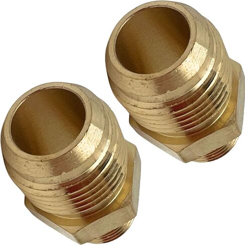2 Pack 3/4" Flare x 1/2'' Inch NPT Male Brass Couples Tube Fitting Half Union Gas Adapter Connector by CX WONDERLAND in Kuwait