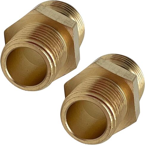 2 Pack 3/4" Flare x 1/2'' Inch NPT Male Brass Couples Tube Fitting Half Union Gas Adapter Connector by CX WONDERLAND in Kuwait