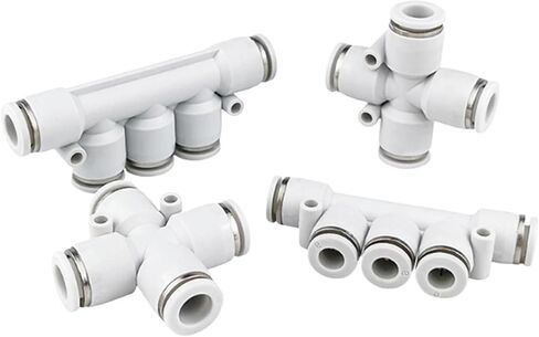 4 6 8 10 12 مم OD أنبوب PZA PK PKG أبيض 4 5 طرق تركيب هواء هوائي سريع الإصدار دفع لتوصيل اتحاد المنوع (PK 6 مم) in Kuwait