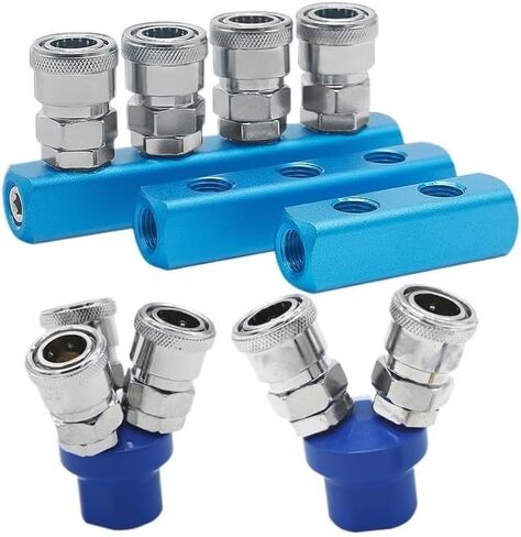 Pneumatic Fittings Compressor Fitting 1/4 Quick Connector Air Gas Distributor For Pump Tool Coupler Manifold Multi Splitter(AL-10) in Saudi Arabia