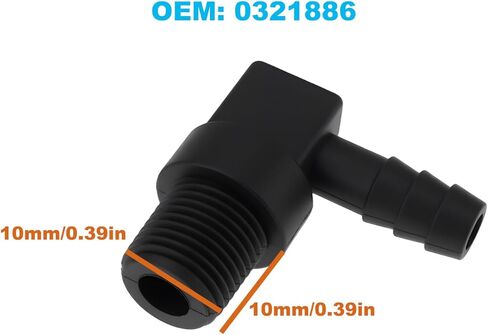SING F LTD 2pcs Outboard Pipe Thread to Hose Barb Elbow 0321886 Compatible with Johnson in Saudi Arabia