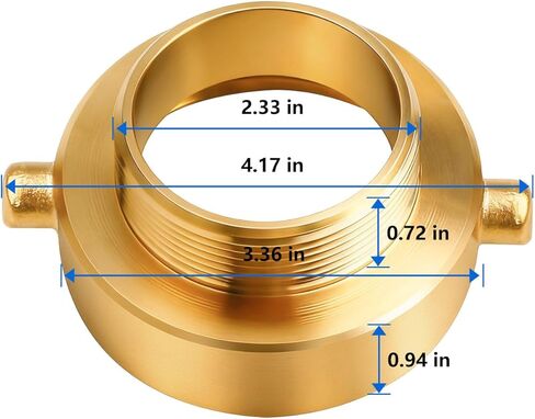 2-1/2" NST (NH) Female x 2" NPT Male Fire Hydrant Adapter,Brass Fire Hose Hydrant Connector with Pin Lug in Kuwait