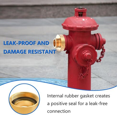 2-1/2" NST (NH) Female x 2" NPT Male Fire Hydrant Adapter,Brass Fire Hose Hydrant Connector with Pin Lug in Kuwait