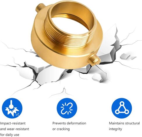 2-1/2" NST (NH) Female x 2" NPT Male Fire Hydrant Adapter,Brass Fire Hose Hydrant Connector with Pin Lug in Kuwait