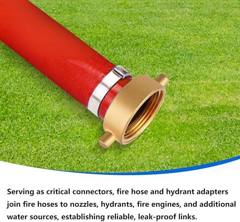 2-1/2" NST (NH) Female x 2" NPT Male Fire Hydrant Adapter,Brass Fire Hose Hydrant Connector with Pin Lug in Kuwait