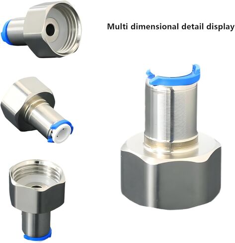 1/2" Female Thread to 1/4" Quick Connect Adapter, Stainless Steel Water Filter Fitting for RO Water Purifiers, Reverse Osmosis Filtration Systems - Quick Push-to-Connect Pipe Fitting in Saudi Arabia