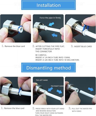 1/2" Female Thread to 1/4" Quick Connect Adapter, Stainless Steel Water Filter Fitting for RO Water Purifiers, Reverse Osmosis Filtration Systems - Quick Push-to-Connect Pipe Fitting in Saudi Arabia