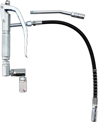 Grease Control Handle Valve for Grease Pump, 18" Flexible Spout with 4 Jaws Coupler, 1/4" NPT(f) Inlet Thread, 7500 PSI Max Working Pressure, 360 Degree Z Swivel Design in Saudi Arabia