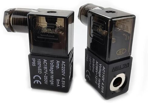 هوائي الهواء AirTAC الملف اللولبي لفائف صمام لفائف الأسود DC12V DC24V AC110V AC220V ل 4v210-08 2v025 1 قطعة (AC110V) in Saudi Arabia