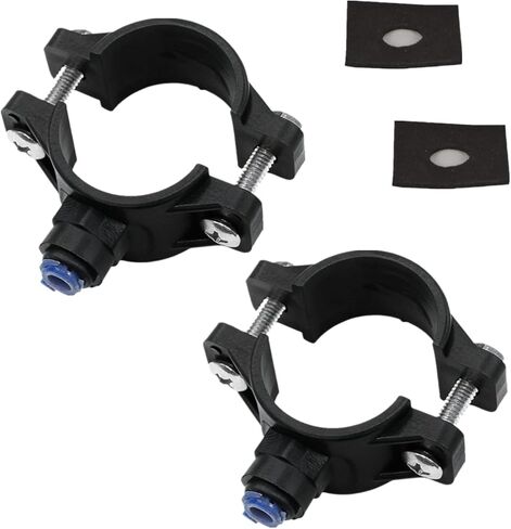 2 Packs 1/4 Inch OD Drain Saddle Valve – Quick Connect Push Fittings, Compatible with Reverse Osmosis (RO) Water Filtration & Pure Water Filter Systems in Kuwait
