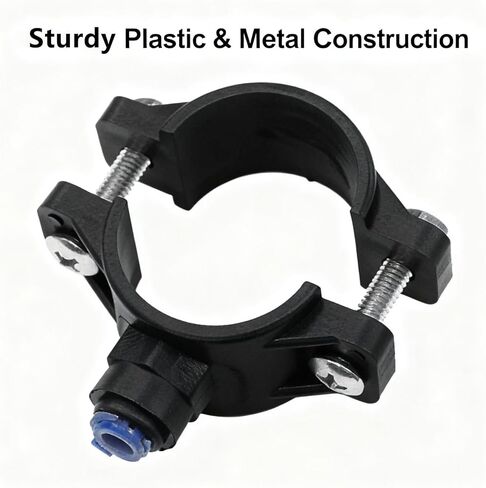 2 Packs 1/4 Inch OD Drain Saddle Valve – Quick Connect Push Fittings, Compatible with Reverse Osmosis (RO) Water Filtration & Pure Water Filter Systems in Kuwait