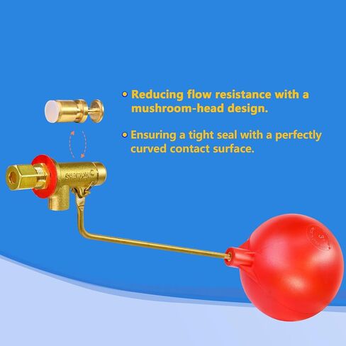 Heavy Duty Float Valve for Evaporative Coolers – 1/4″ OD Compression Inlet & 3″ Round Float, Brass Construction in Saudi Arabia