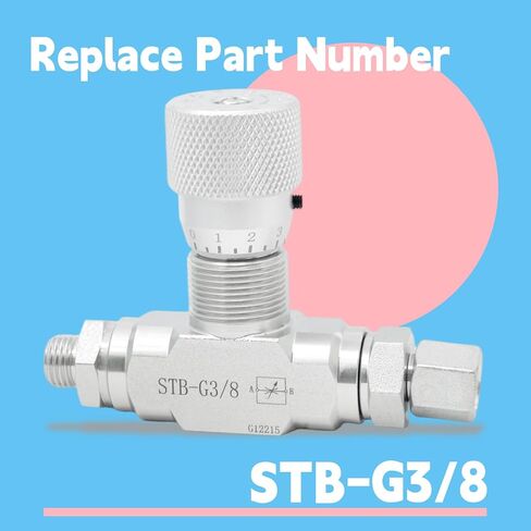 STB-G3/8 3/8" L08 Hydraulic Flow Control Valve Compatible with 1-2 Ton Mini Excavator, Bidirectional Restrictor Valve w/Two-Sided Connectors in Saudi Arabia