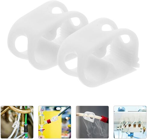 20pcs White Laboratory Tubing Pinch Valves 1/4" 5/16" Adjustable Flow Control Hose Clamps for 5-8mm Water Pipes in Lab and Brewing Applications in Saudi Arabia