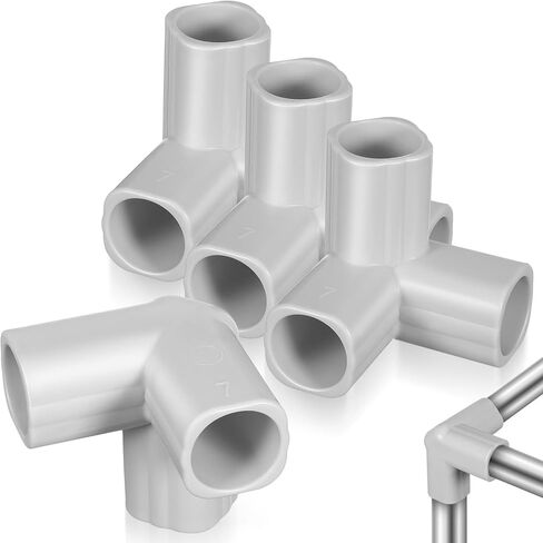4Pcs Baby Playpen Corner Connectors Guardrail Accessories 3-Way Replacement Poles for Indoor Outdoor Safety Fence Adjustable Light Grey in Saudi Arabia