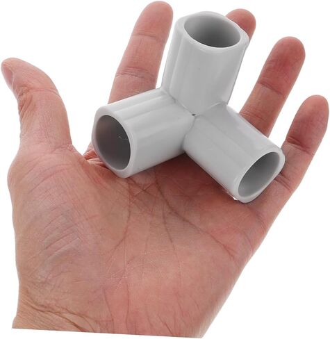 4Pcs Baby Playpen Corner Connectors Guardrail Accessories 3-Way Replacement Poles for Indoor Outdoor Safety Fence Adjustable Light Grey in Saudi Arabia