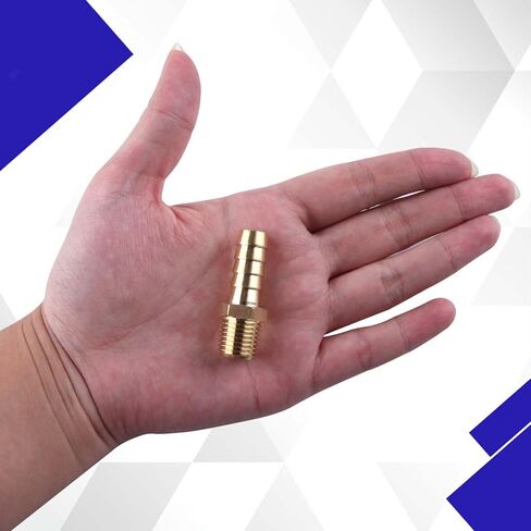 12Pcs Hose Barb Fitting 3/8" Barb to 1/4" NPT Male Thread Hose Adapter Connector 1/4" NPT to 3/8" Fittings Barbed Air Repair Fitting Kit for Gas Air with tape in Saudi Arabia