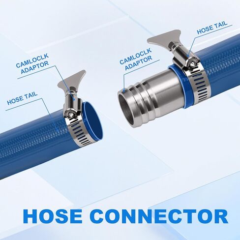 304Stainless Steel Hose Barb Fittings,2-1/2" Hose Barb to 2-1/2" Hose Barb,Barbed Splicer Mender Coupler with Hose Clamp,Fitting for Water/Fuel/Air DN65 (Pack of 4) in Kuwait