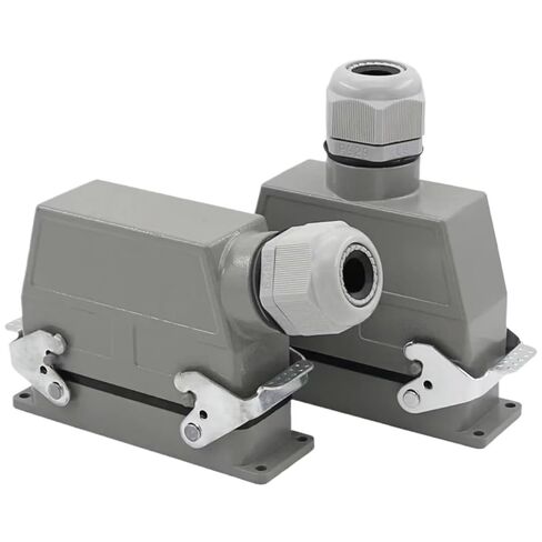 HDC-HEE-046-1/2 Rectangular Heavy Duty Connector 46 Core Industrial Waterproof Cold Pressed Plug Socket 500V 16A(Top Line) in Saudi Arabia