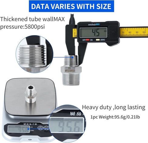 2 حزمة محول ذكر 1/2 إلى 3/4 ذكر، NPT1/2 ذكر-NPT3/4 حلمة ذكر، تركيب أنابيب ملولبة للخدمة الشاقة، فولاذ مقاوم للصدأ 304. in Kuwait