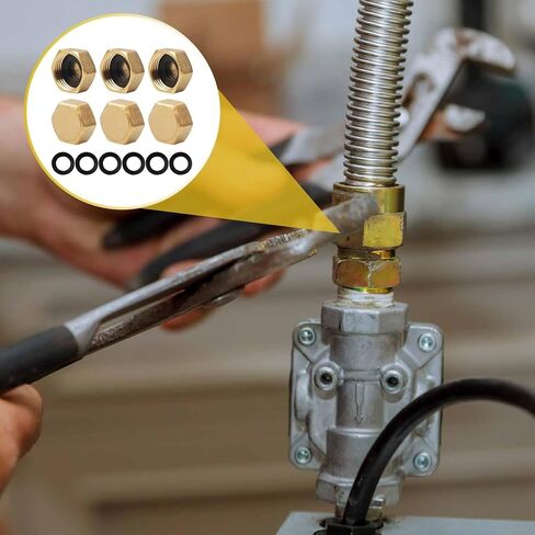 6 قطع من غطاء التقطيع النحاسي، صامولة خرطوم سداسية 1/2 بوصة، غطاء إيقاف أنثى، تجهيزات سباكة مانعة للتسرب لصمام المبرد في الغسالة in Kuwait