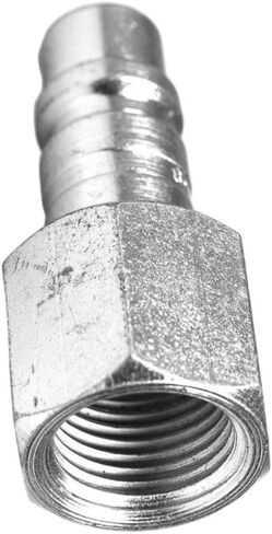 سدادات على شكل حرف H للضاغط S-1840 - لاستبدال أجزاء أنظمة الأنابيب الهوائية من ميلتون - مقابس فولاذية سريعة الفك - 1/4 بوصة أنثى NPT 67 SCFM 300 PSI عبوتين فضية in Kuwait