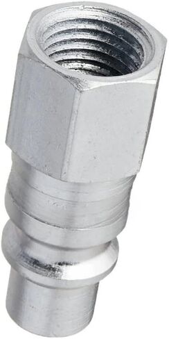 سدادات على شكل حرف H للضاغط S-1840 - لاستبدال أجزاء أنظمة الأنابيب الهوائية من ميلتون - مقابس فولاذية سريعة الفك - 1/4 بوصة أنثى NPT 67 SCFM 300 PSI عبوتين فضية in Kuwait