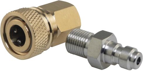 2 قطعة 1/8 NPT موصل برغي ثابت مع غسالة تركيب توصيل سريع مضخة هواء اقتران محول القابس مناسب لضواغط الهواء ذات الضغط العالي in Saudi Arabia