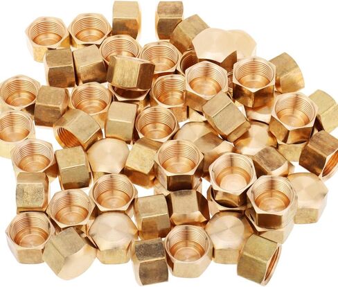 LTWFITTING 3/8-Inch Brass Compression Cap Stop Valve Cap,Brass Compression Fitting(Pack of 60) in Saudi Arabia