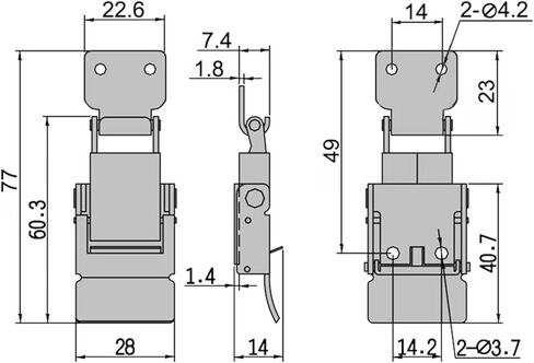 الفولاذ المقاوم للصدأ تبديل قفل صندوق إضاءة للإعلانات الأدوات قفل مشبك 1 قطعة in Kuwait