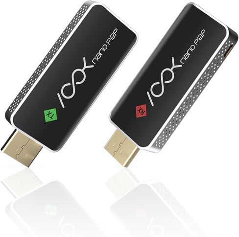 Rgblink ask Nano 4K Wireless Presentation HDMI Kit - جهاز إرسال واحد مستقبلين ، موسع مشاركة شاشة التوصيل والتشغيل لغرف الاجتماعات ، نطاق 50 قدمًا ، محتوى الشاشة المصبوب إلى جهاز تلفزيون من الكمبيوتر in Kuwait