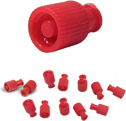 سدادات قفل Luer، حمراء، مزدوجة الوظيفة لموصلات الذكور والإناث، مغلفة بشكل فردي، 100 قطعة in Kuwait