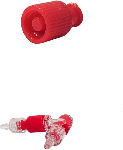 سدادات قفل Luer، حمراء، مزدوجة الوظيفة لموصلات الذكور والإناث، مغلفة بشكل فردي، 100 قطعة in Kuwait