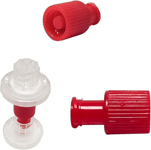 سدادات قفل Luer، حمراء، مزدوجة الوظيفة لموصلات الذكور والإناث، مغلفة بشكل فردي، 100 قطعة in Kuwait