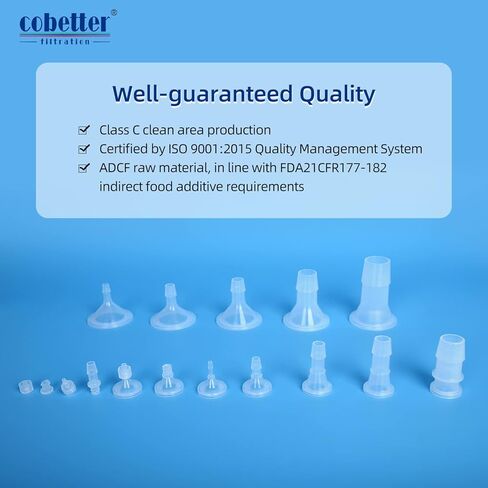 PK of 50 PP Female Luer Plug Pharmaceutical Polypropylene Connectors in Kuwait