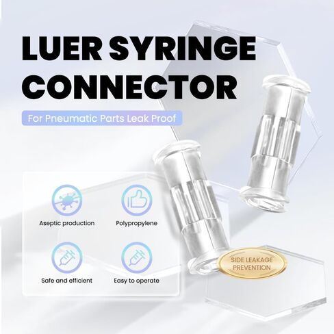 Luer Lock Adapter,Transparent Female To Female Coupler Luer Connector Easy To Use (25) in Saudi Arabia