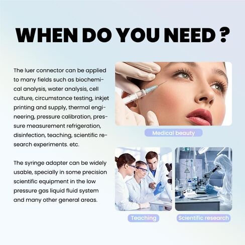 Luer Lock Adapter,Transparent Female To Female Coupler Luer Connector Easy To Use (25) in Saudi Arabia