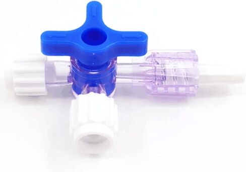 3-Way Stopcocks or 2-Way Stopcocks with Luer Connection, Disposable Medical Injection Stopcock, Sterile Individual Package, Pack of 10 (3 Way Valve Stopcocks) in Saudi Arabia
