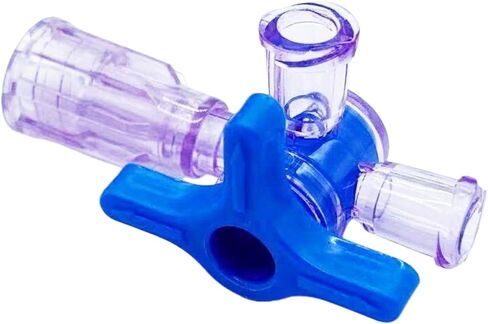 3-Way Stopcocks or 2-Way Stopcocks with Luer Connection, Disposable Medical Injection Stopcock, Sterile Individual Package, Pack of 10 (3 Way Valve Stopcocks) in Saudi Arabia